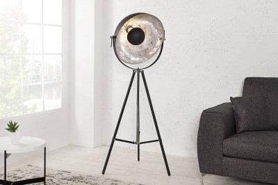 Designová stojanová lampa Atelier 160cm černo-stříbrná