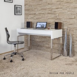 Dizajnový písací stôl Brett biely