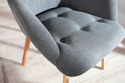 Set stoličky a podnožky Sweden sivá