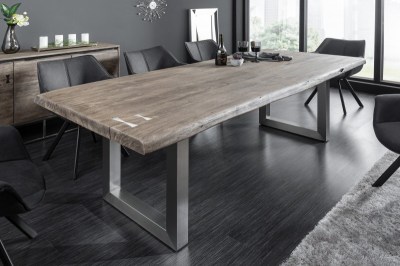 Designový jídelní stůl Massive Artwork 200 cm šedá akácie
