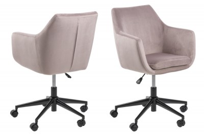 Designová kancelárska židle Norris svetlo ružová