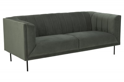 Designová 3-místná sedačka Darcila 201 cm šedo-zelená