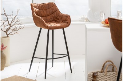 Designová barová židle Kiara antik hnědá