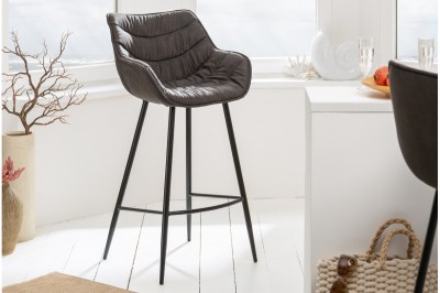 Designová barová židle Kiara antik šedá