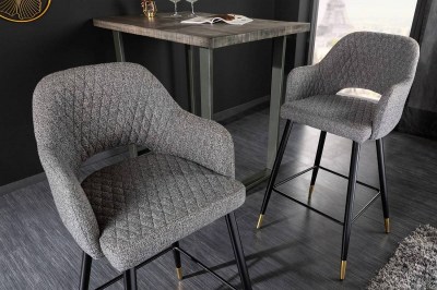 Designová barová židle Laney světle šedá