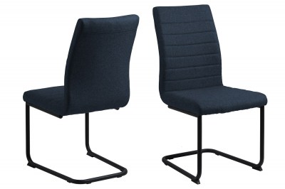 Designová jídelní židle Daitaro tmavomodrá / černá