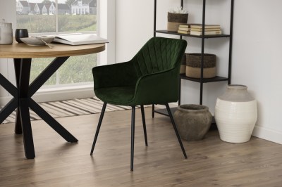 Designová jídelní židle Danessa olivově-zelená