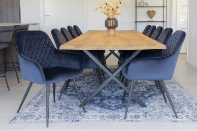 Designová jídelní židle Gracelyn tmavomodrý samet