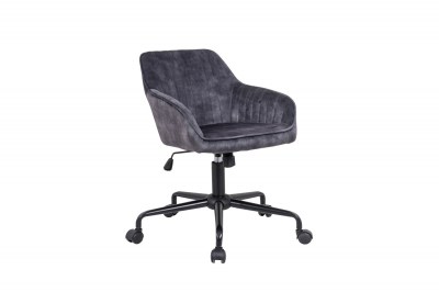 Dizjanová kancelářská židle Esmeralda tmavě šedý samet