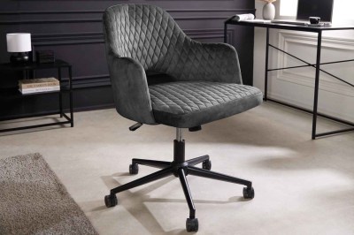 Designová kancelářská židle Laney šedý samet