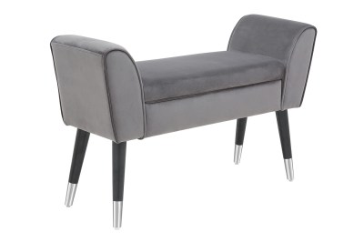 Designová lavice Dafina 90 cm šedý samet