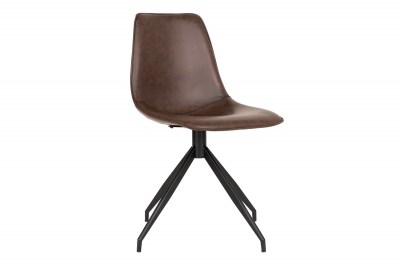 Designová otočná židle Latasha tmavě hnědá