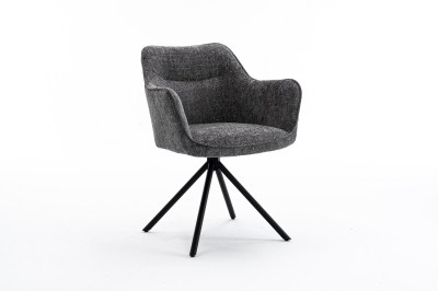 Designová otočná židle Rahiq šedá