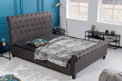 Designová postel Viviano 160 x 200 cm tmavě šedá