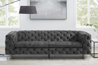 Designová sedačka Rococo 240 cm tmavě šedá