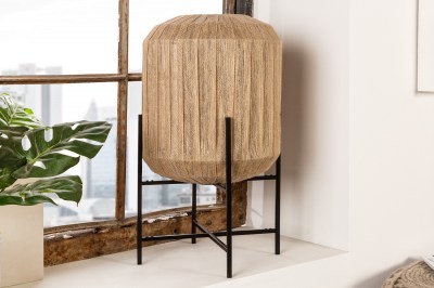 Designová stolní lampa Tahir 28 cm papírový ratan