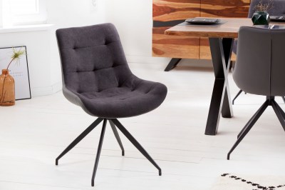 Designová stolička Amiyah tmavě šedá-černá