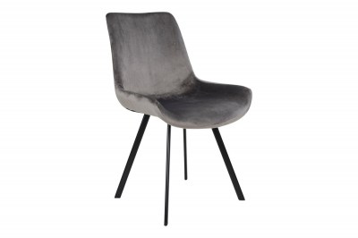 Designové židle Brinley šedý samet