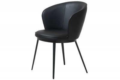 Designová židle Danika černá - ekokůže