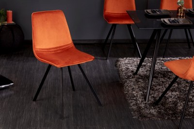 Designová židle Holland oranžový samet