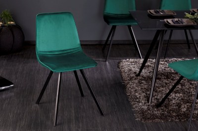 Designová židle Holland smaragdově zelený samet