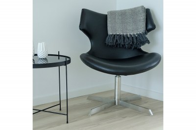 Designová židle Khloe černá koženka