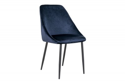 Designová židle Lashanda modrý samet