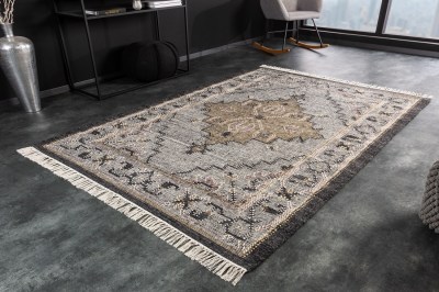 Designový koberec Pahana 230 x 160 cm šedý vícebarevný - vlna
