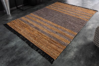 Designový koberec Panay 230 x 160 cm hnědo-šedý - kůže