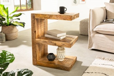 Designový odkládací stolek Edaline 60 cm mango
