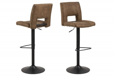 Designová barová židle Nerine světle hnědá a černá