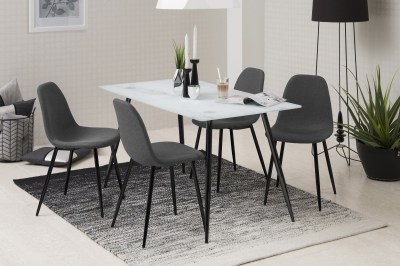 Designová jídelní židle Alphonsus šedá / černá