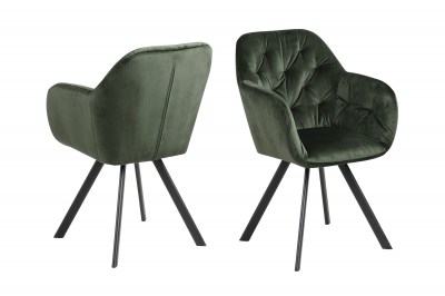 Designová otočná židle Aletris lesnická zelená