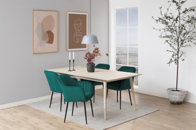 Designová židle Nashira lahvově zelená kovová