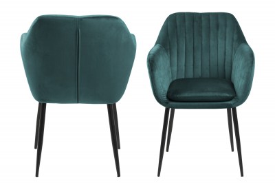 Designová židle Nashira lahvově zelená kovová