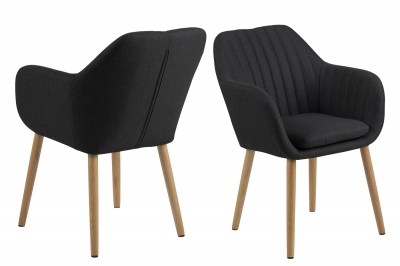 Designová židle Nashira tmavá antracitová