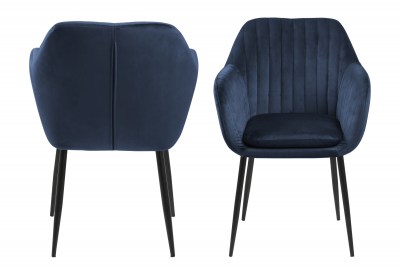 Designová židle Nashira tmavě modrá kovová