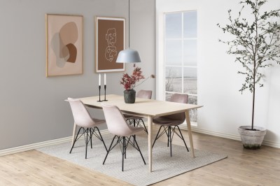 Designová stolička Nasia světle růžová