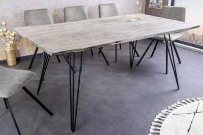 Designový jídelní stůl Shayla 140 cm šedá akácie