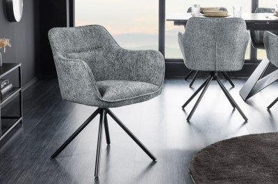Designová otočná židle Rahiq šedá