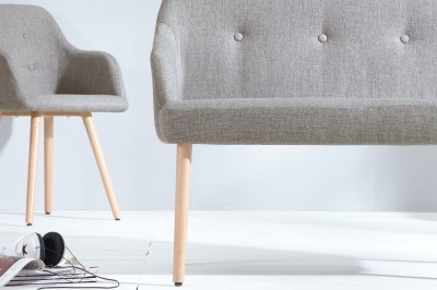 Dizajnová lavica Sweden svetlo sivá 