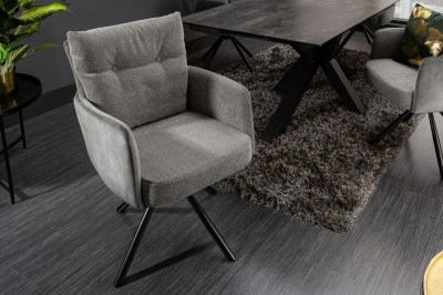 Designová otočná židle Maddison šedá