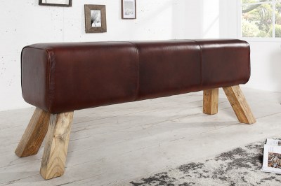 Designová lavice Horse 100 cm pravá kůže